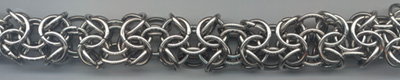 Turkish Round chain made of 16 ga (.064) x 5/16 I.D. stainless steel