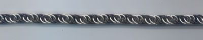 Half Persian 4-in-1 chain made of 18 ga (.041) x 3/16 I.D. silver and black enamel covered copper