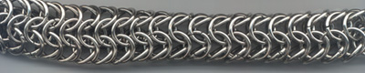 Round chain made of 16 ga (.064) x 5/16 I.D. stainless steel